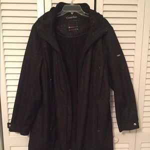 Calvin Klein Black Plus Size Coat